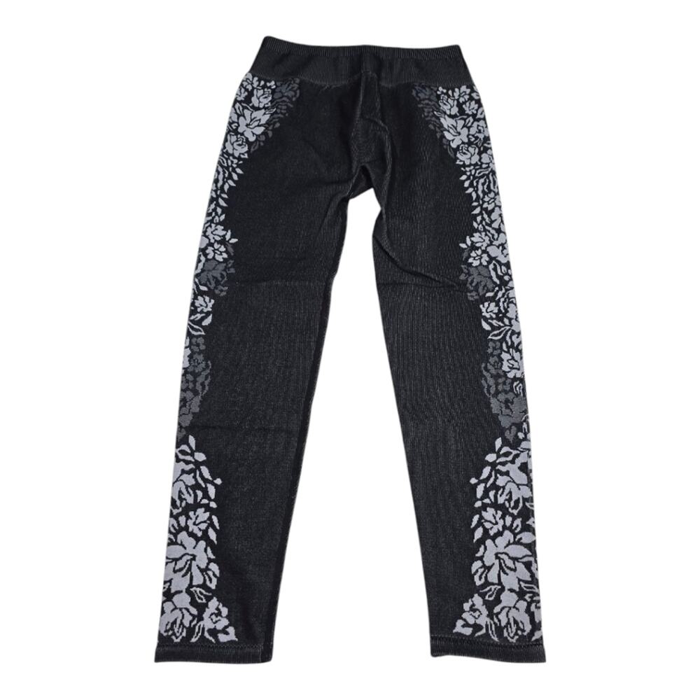 Fabletics Floral Patterned Black And Gray Women's… - image 6